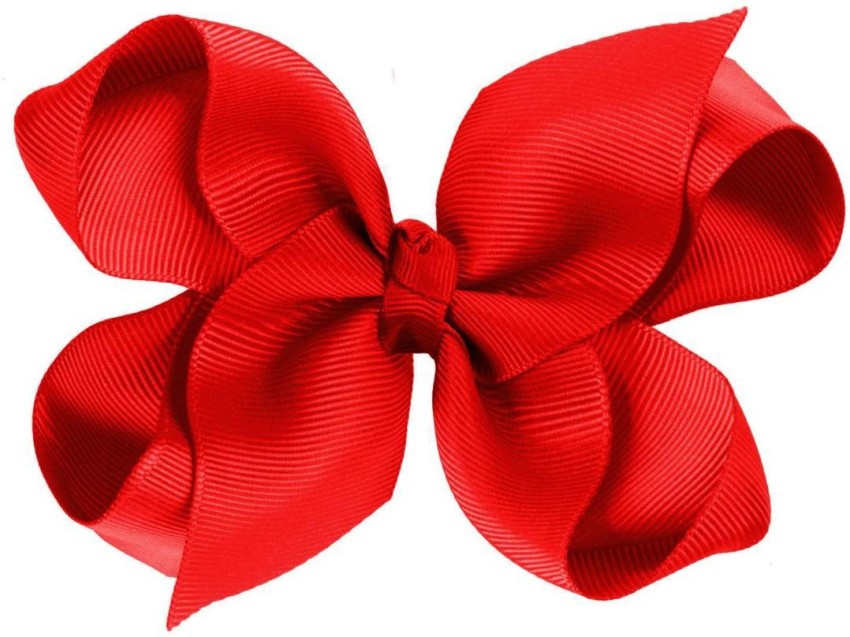 Buy Big Bow Satin Hair ClipPin Multicolored Pack of 6 Hair Ribbon Bow Clips  For Girls Kids Women by The Little Girl Store for Women Online in India