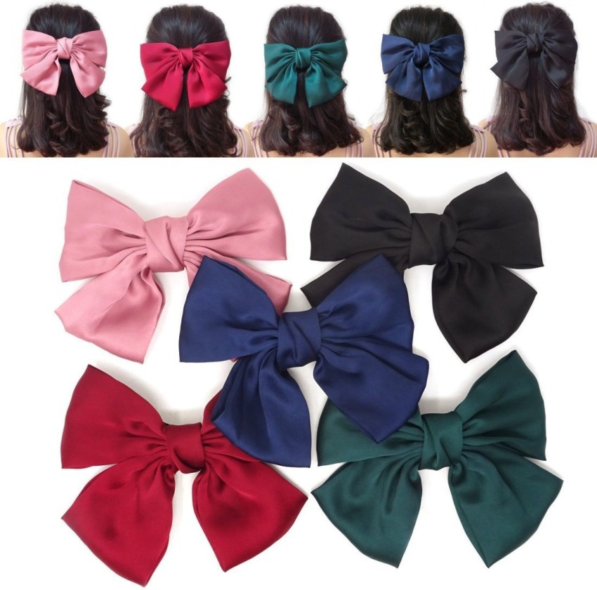 Retro Black Velvet Big Bow Hair Clips Autumn and India  Ubuy