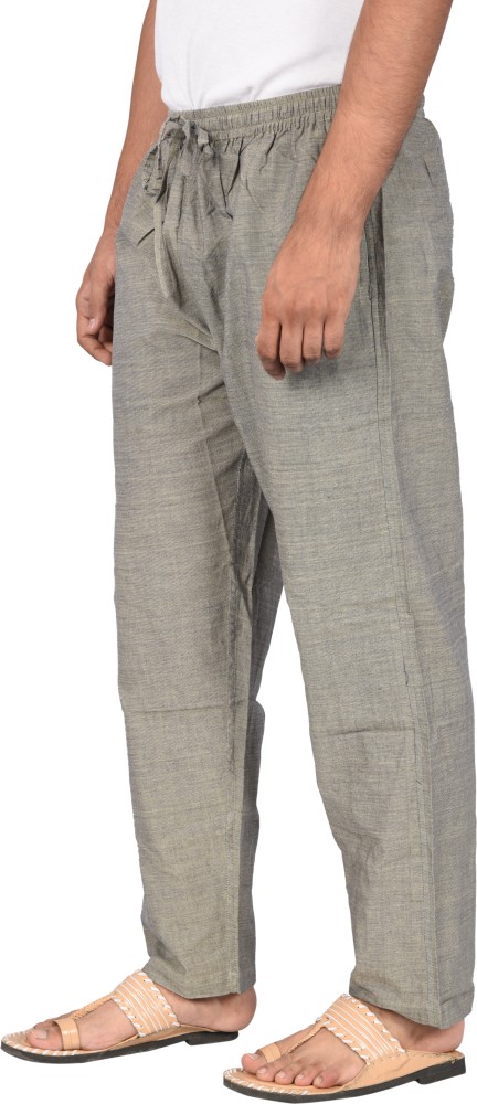 PUNEKAR COTTON KHADI Regular Fit Men Grey Trousers  Buy PUNEKAR COTTON  KHADI Regular Fit Men Grey Trousers Online at Best Prices in India   Flipkartcom
