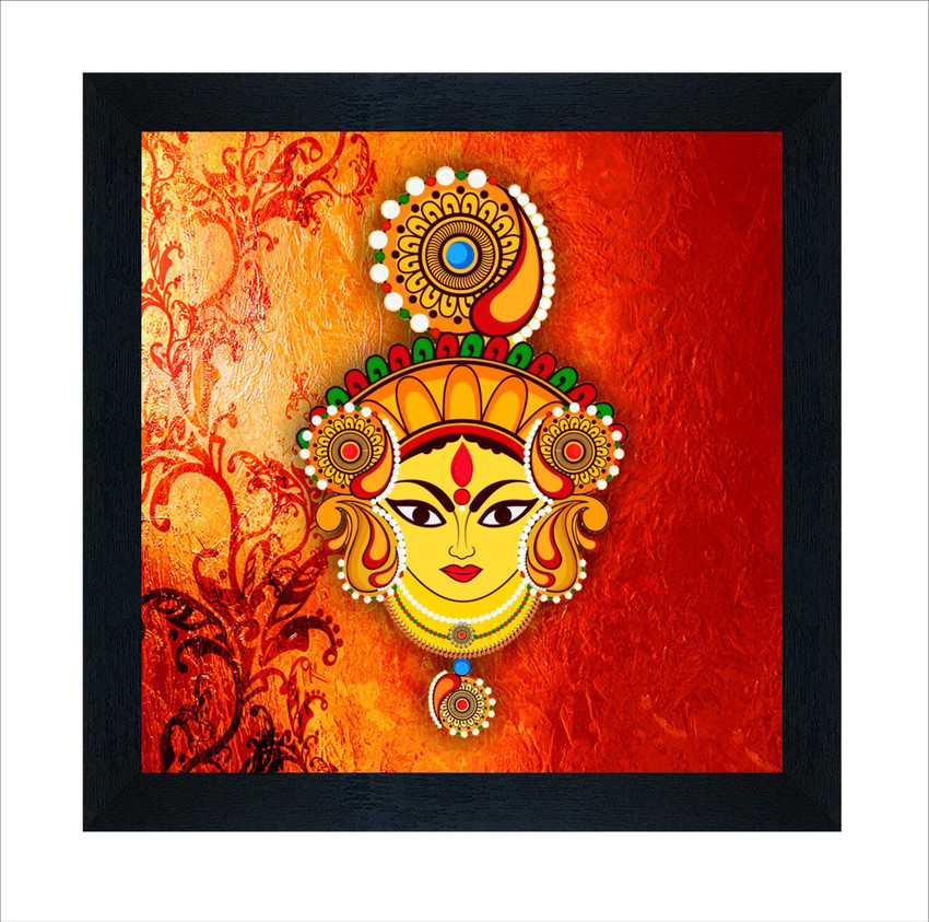 1 Art Of Creations ACRYLIC DURGA MAA UV Textured Multi-Effect Digital Reprint 12 inch x 12 inch Painting Price in India - Buy 1 Art Of Creations ACRYLIC DURGA MAA UV Textured