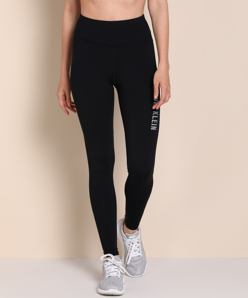 Calvin Klein Printed Women Black Tights 