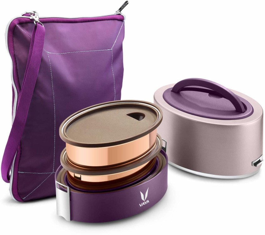 VAYA TYFFYN Graphite Copper-Finished Stainless Steel Lunch Box