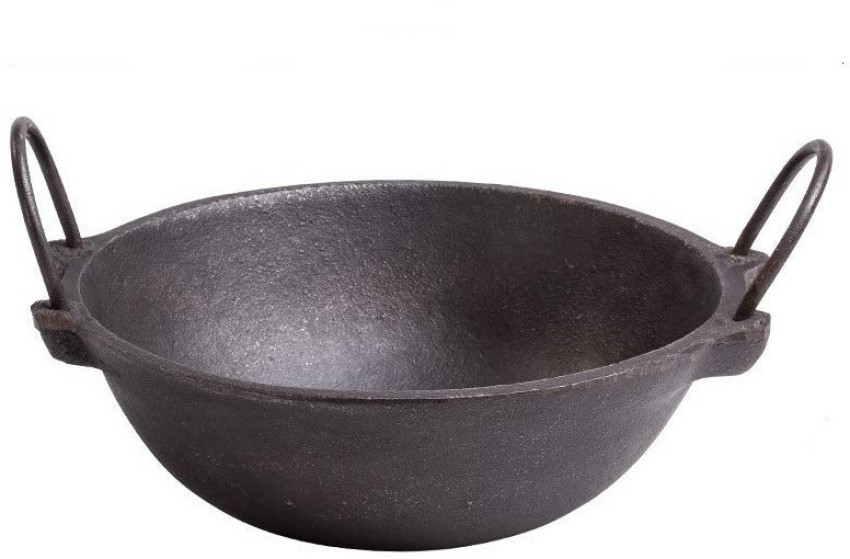 Buy Jikoni Pre-Seasoned Cast Iron Kadai, 10 inch (260mm, Cast Iron