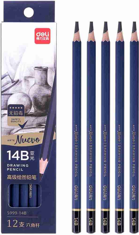 24 Pc Artist Graded Pencils Set Sketching Graphite Pencil Drawing Range 6B  to 6H