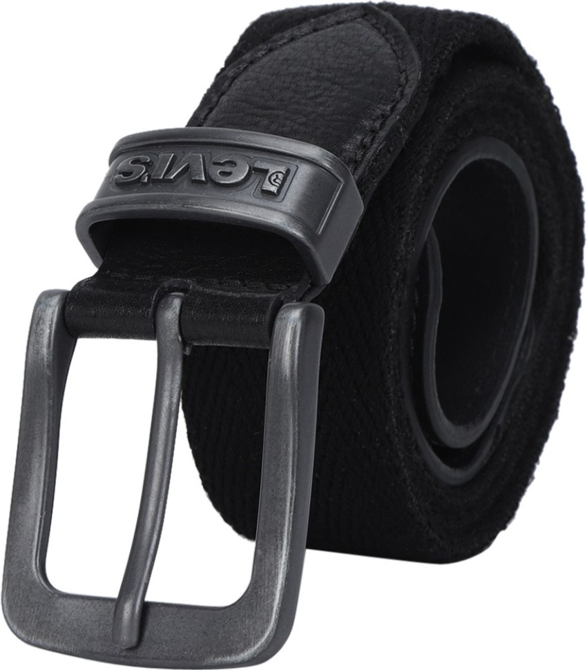LEVI'S Men Casual Black Fabric Belt BLACK - Price in India 