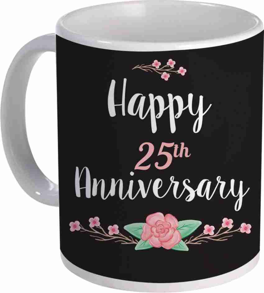 COLOR YARD best happy 25th anniversary with flower design on ...