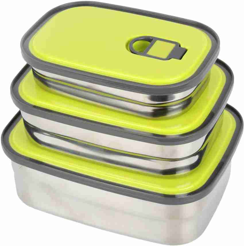 Stainless Steel Food Storage Container with Lids 3pcs set Leak