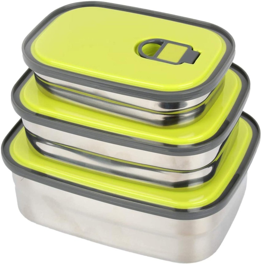 USHA SHRIRAM Insulated Stainless Steel Lunch Box with Bag |3pc