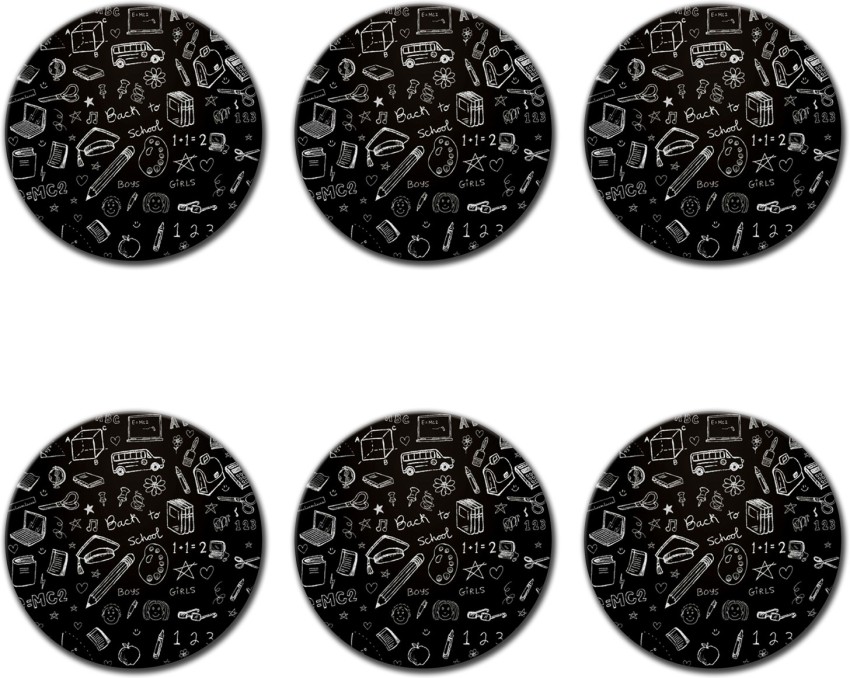 Number 128 White Black Stickers, Magnet