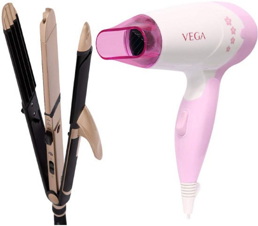 VEGA Keratin 3 in 1 Hair Styler  Hair Straightener Curler  Crimper  VHSCC03 Hair Straightener  VEGA  Flipkartcom