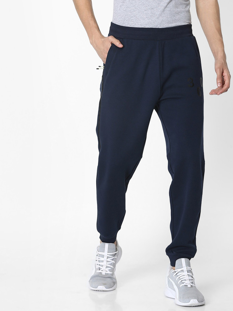 Celio Solid Men Dark Blue Track Pants 