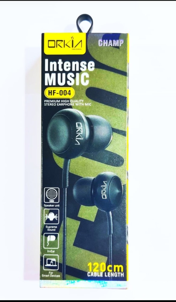 Orkia HF -004 INTENCE MUSIC EAR PHONE Wired Headset Price in India