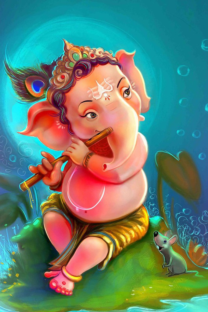 Bal Ganesh Cartoon Movie Poster|Poster For wall Decoration | Poster For Room| Self Adhesive Poster -300 GSM- (18x12) Paper Print - Decorative posters in India - Buy art, film, design, movie, music, Bal Ganesh Cartoon Movie Poster|Poster For wall Decoration | Poster For Room| Self Adhesive Poster -300 GSM- (18x12) Paper Print - Decorative posters in India - Buy art, film, design, movie, music,