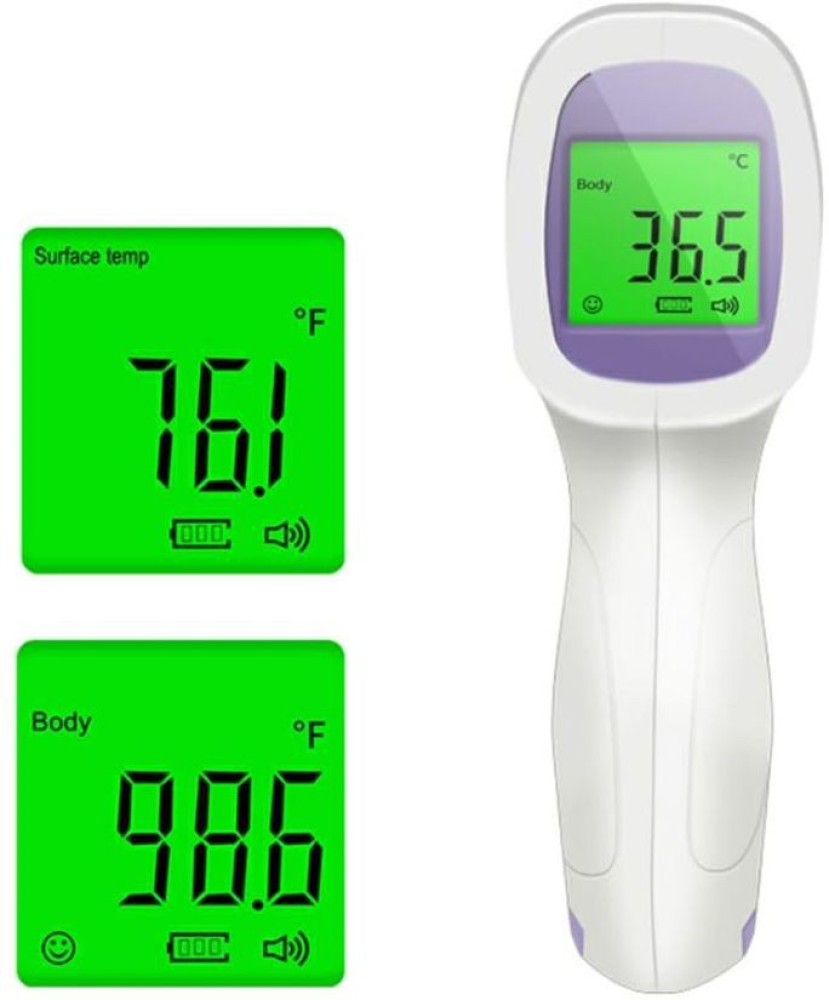 Infrared Forehead Thermometer Accurate Digital Non-Contact Laser  Temperature Gun Portable Baby Body Basal Thermometer Gun with LED Display  for Infants and Adults, immediate Instant Result(AD801) 