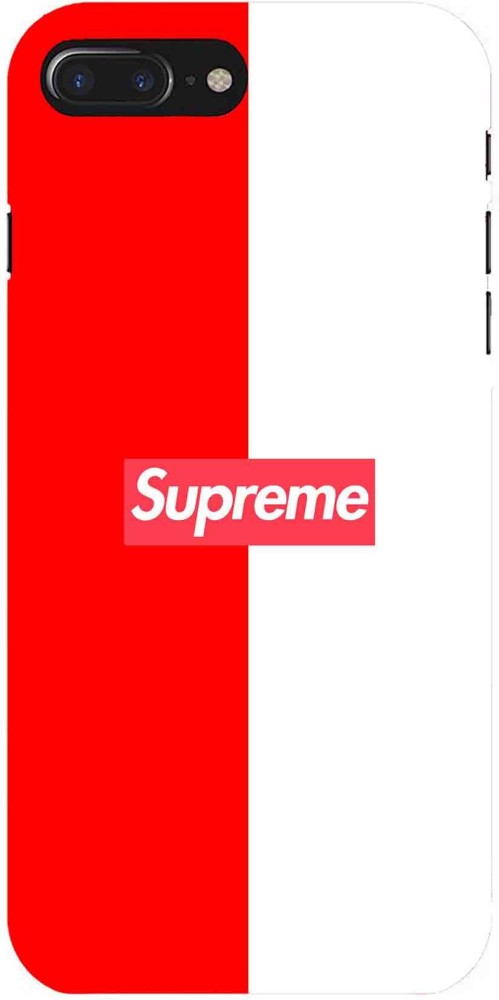 FULLYIDEA Back Cover for Apple iPhone 8 Plus, supreme red white