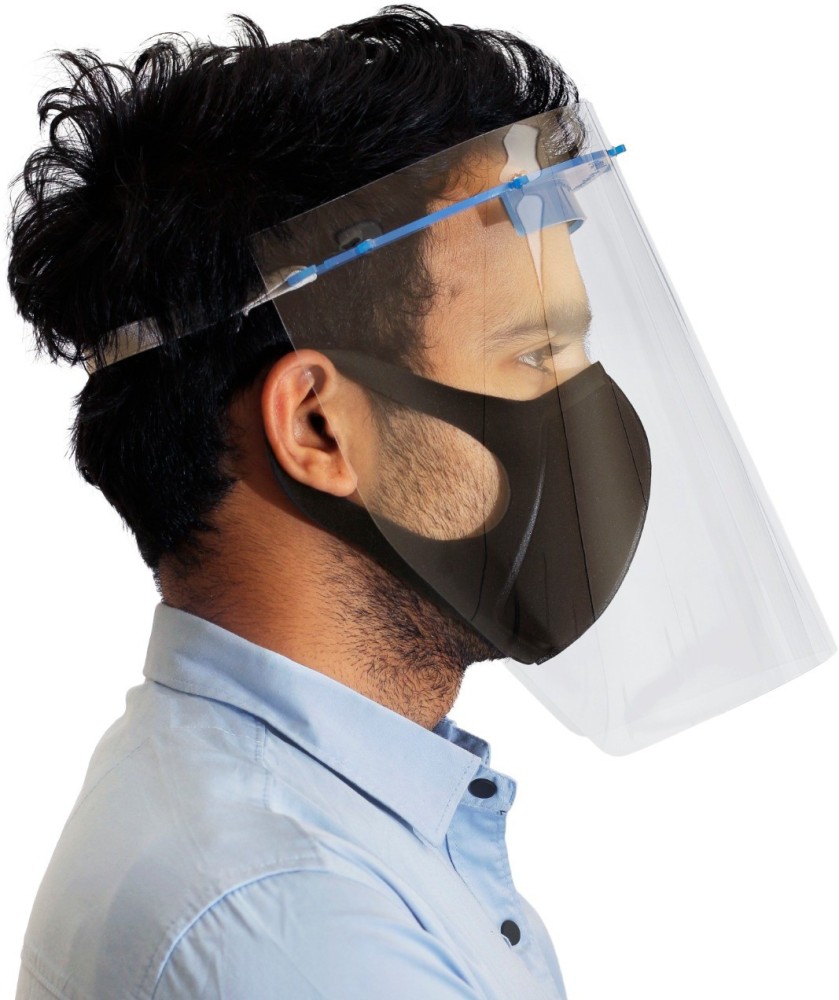 MUUCHSTAC Face Cover Plastic Reusable Long Lasting Face Shield Mask Safety  Visor Price in India  Buy MUUCHSTAC Face Cover Plastic Reusable Long  Lasting Face Shield Mask Safety Visor online at Flipkartcom