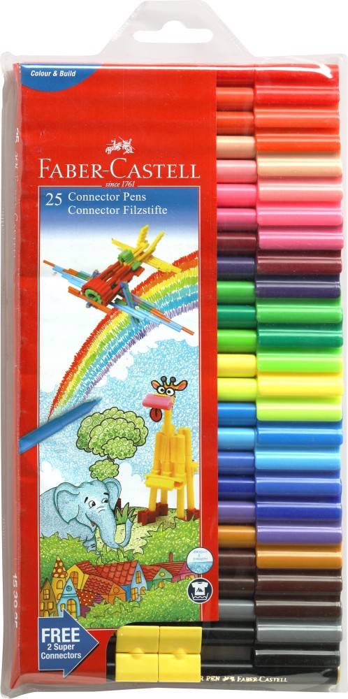 Flipkartcom  FABERCASTELL 25 Connector Pens  Fibre Tip Colour Marker  Sketch  Pens