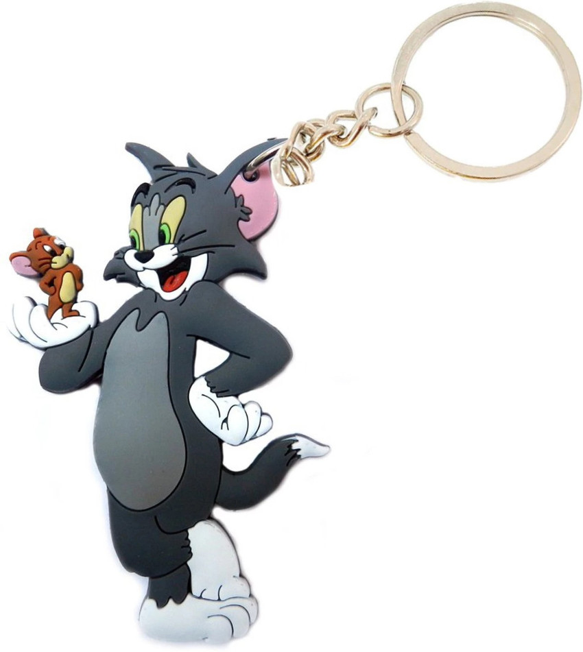 GCT Two Sided Tom and Jerry Cartoon (G-1) Rubber Keychain for Car ...