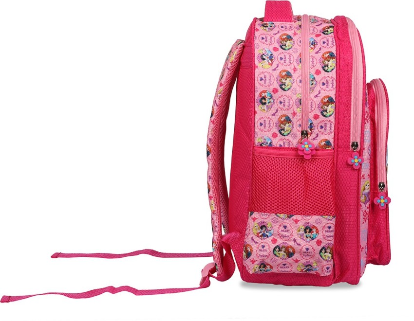 Easyhome Girl's Soft Fabric Wheels Trolley Backpack School Bag Waterproof  Trolley