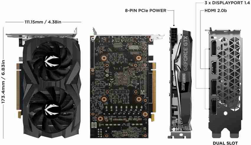 ZOTAC NVIDIA GAMING GeForce GTX 1660 SUPER Twin Fan 6 GB GDDR6