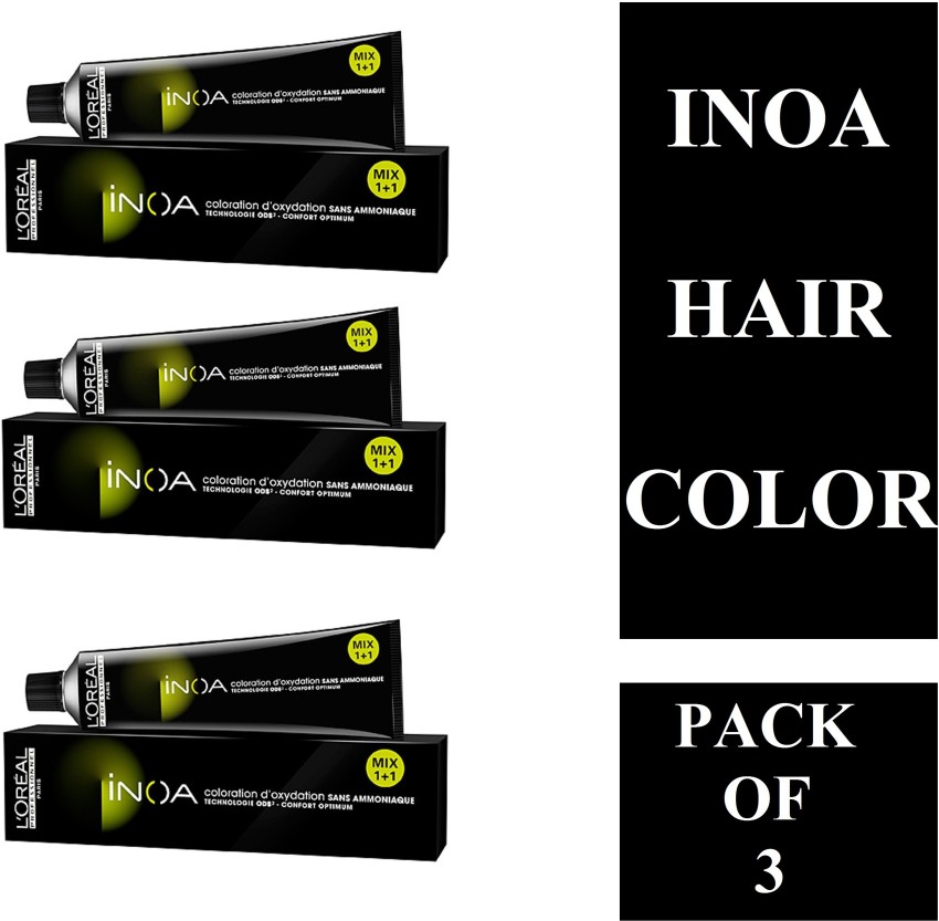 LOréal Paris Professionnel Inoa Hair Colour No 1 Black 60g  Pack of 3   BLACK  Price in India Buy LOréal Paris Professionnel Inoa Hair Colour No  1 Black 60g 