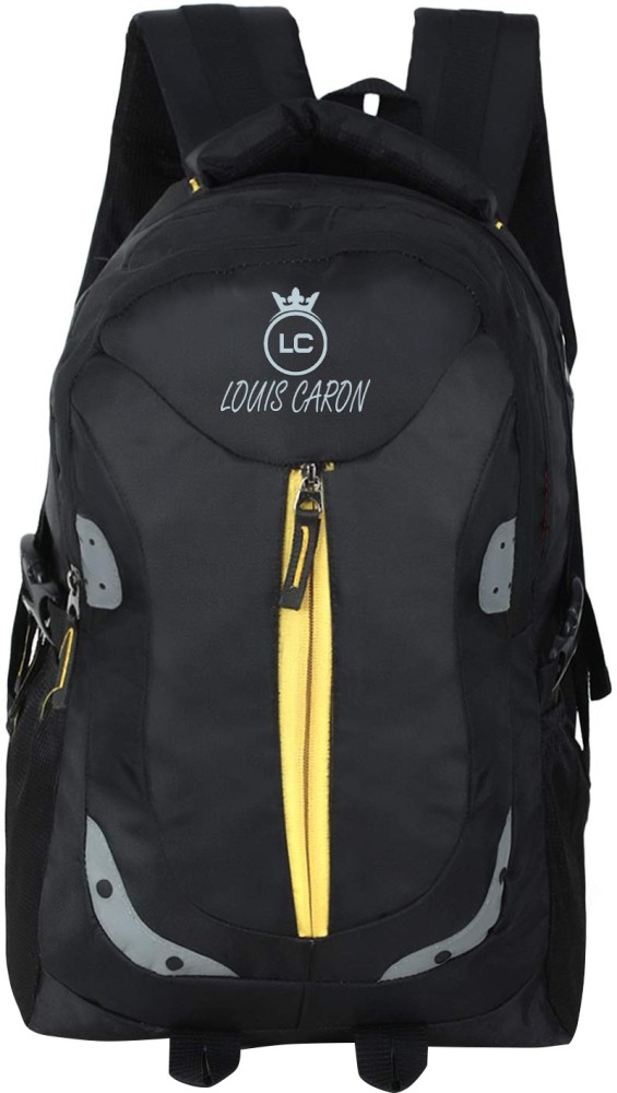 LOUIS CARON Hi storage printed 30 L Laptop Backpack Black - Price in India