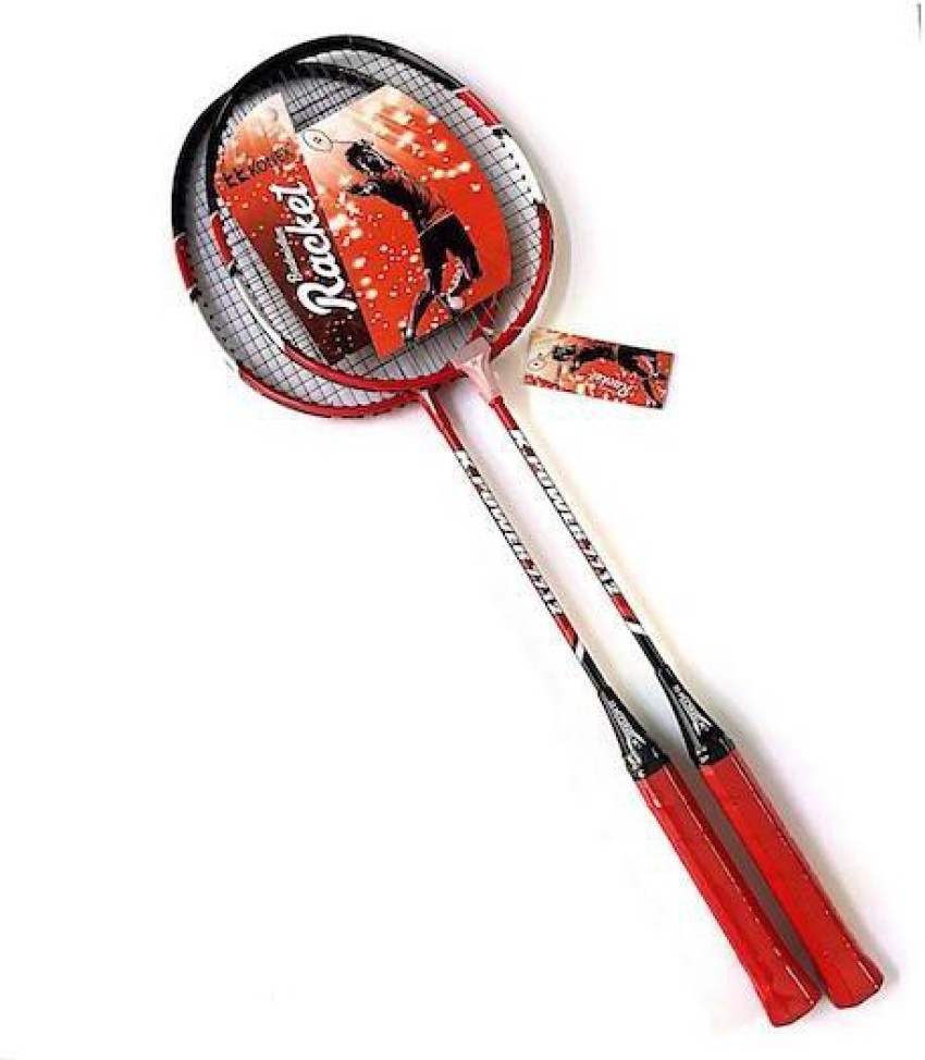 PROSPO DOUBLE-DELIGHT GRAPHITE BADNINTON RACQUETS FOR AMATURES and PROFESSIONALS Red Strung Badminton Racquet