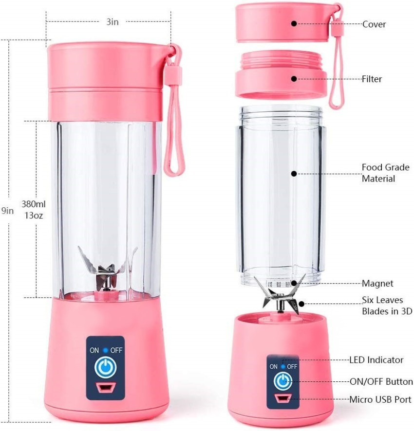 Buy GLITZKIVA 4 Blades Portable Rechargeable Juicer Blender Bottle Online  at Best Prices in India - JioMart.