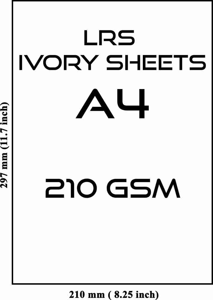 Eclet Ivory A4 210 GSM Pack of 25 Sheets Sketching and Drawing