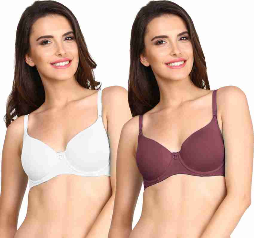 Buy Essentials Non Padded Non Wired Full Cup Comfortable Everyday Comfort  Bra - Grey Online