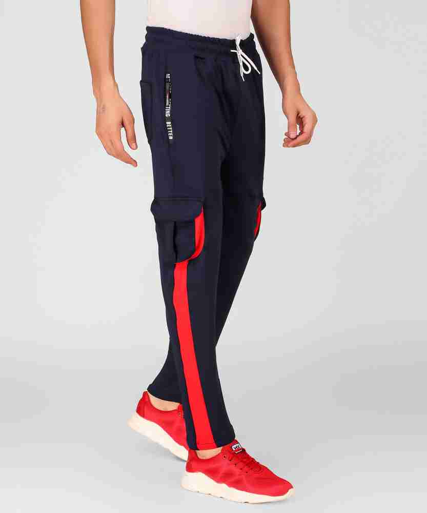 WildSkin Self Design Men Dark Blue Track Pants - Buy WildSkin Self ...