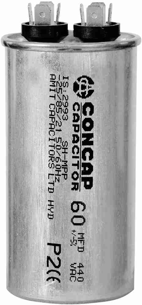 Concap 60 Mfd Capacitor for Air Conditioner Electronic Components  Electronic Hobby Kit Price in India - Buy Concap 60 Mfd Capacitor for Air  Conditioner Electronic Components Electronic Hobby Kit online at  Flipkart.com