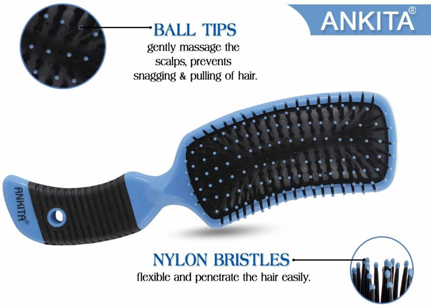 Buy Ankita Hair Brush with Nylon Bristle AllPurpose AP144BK by Chhavi  Creation Online at Low Prices in India  Amazonin