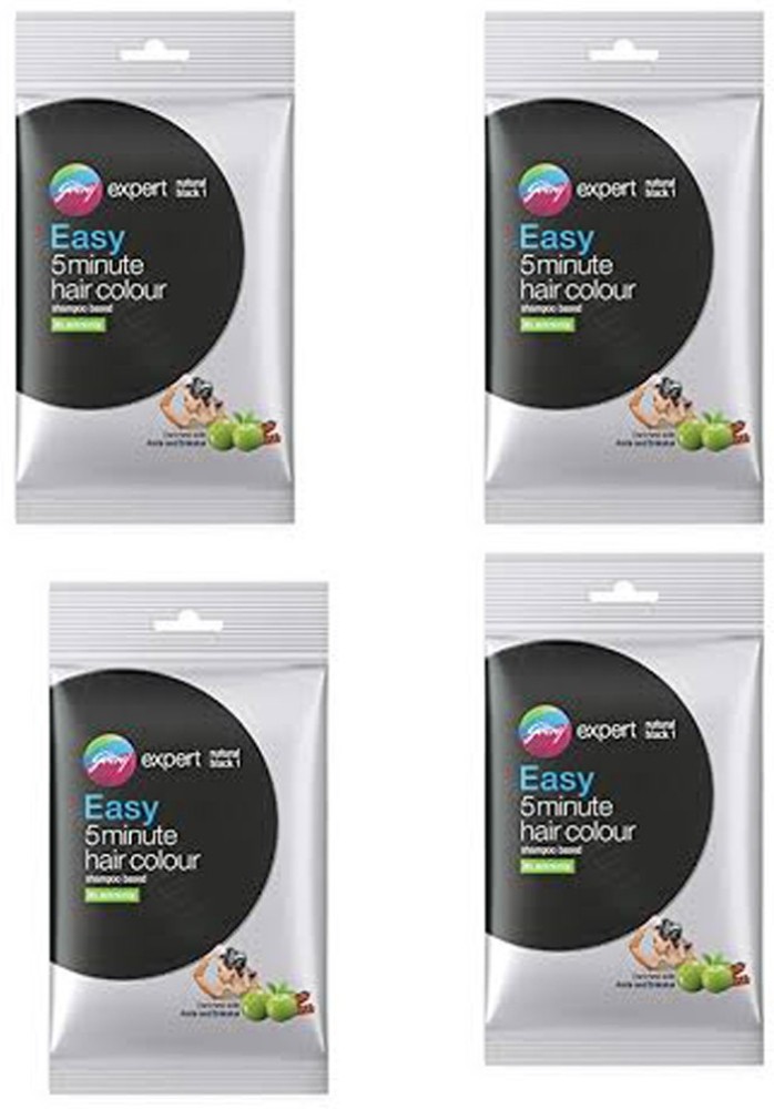 Buy Godrej Expert Easy 5 Minute Hair Colour Shampoo Based  Natural Black 1  18 ml Online at Best Price  Hair Colours