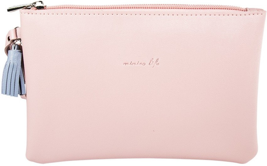 Final discounted price. MINISO LIFE pink cosmetics bag