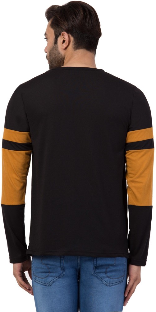 Buy online Yellow Color Block Cut & Sew T-shirt from top wear for Men by  Sidkrt for ₹449 at 55% off