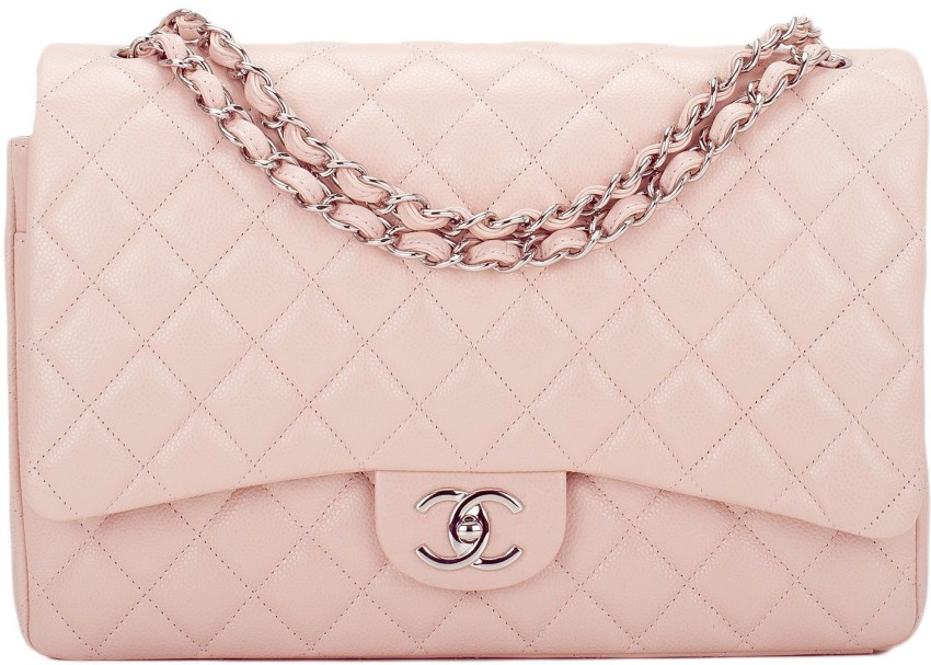 CHNL Pink Sling Bag Caviar Quilted Flapover Sling HandBag For Women 13*8*5  Inch Light Pink - Price in India