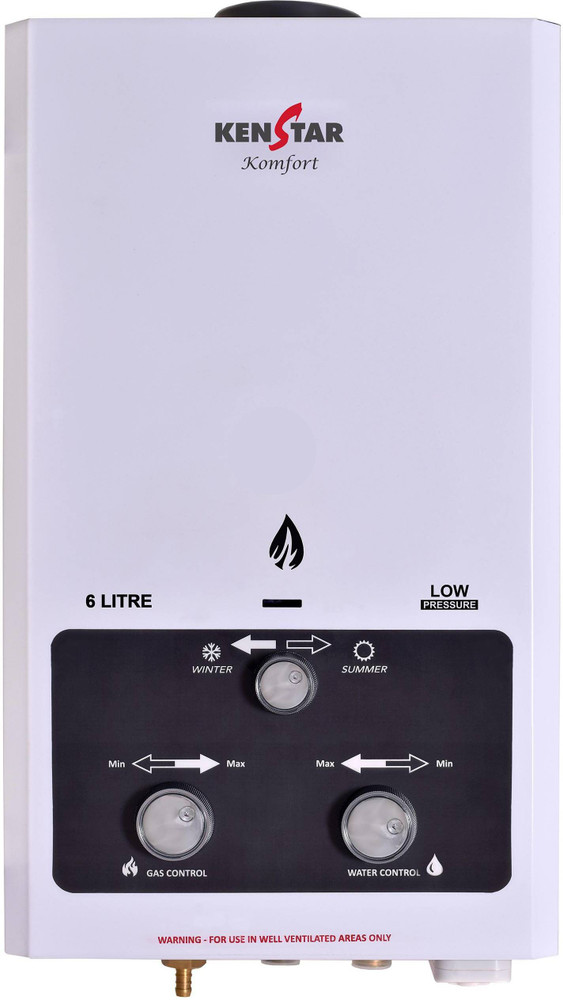 Kenstar 6 L Gas Water Geyser (KGGKOM06WM3VPN-DNC, White) Price in India -  Buy Kenstar 6 L Gas Water Geyser (KGGKOM06WM3VPN-DNC, White) online at  Flipkart.com