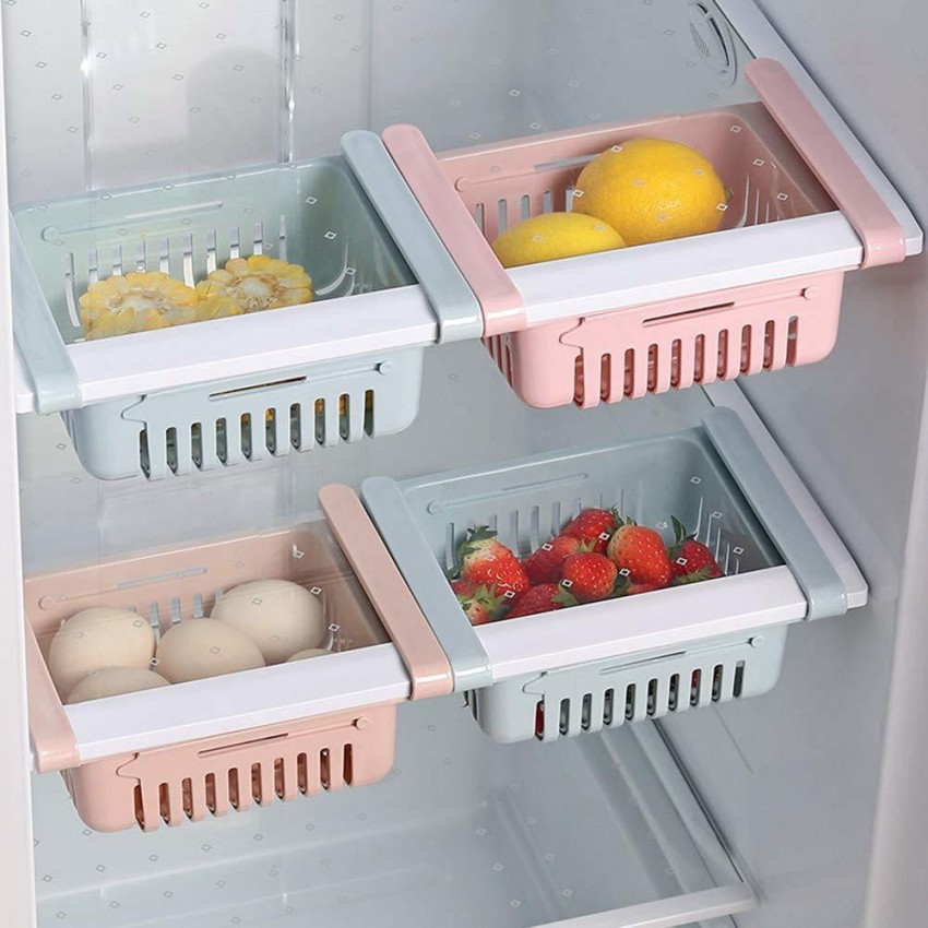 Fridge Storage Box, 2pcs Fridge Drawer, Fridge Storage Boxes With Sliding  Drawer, Fruit And Vegetable Fridge Storage Bin, Retractable Fridge Storage.