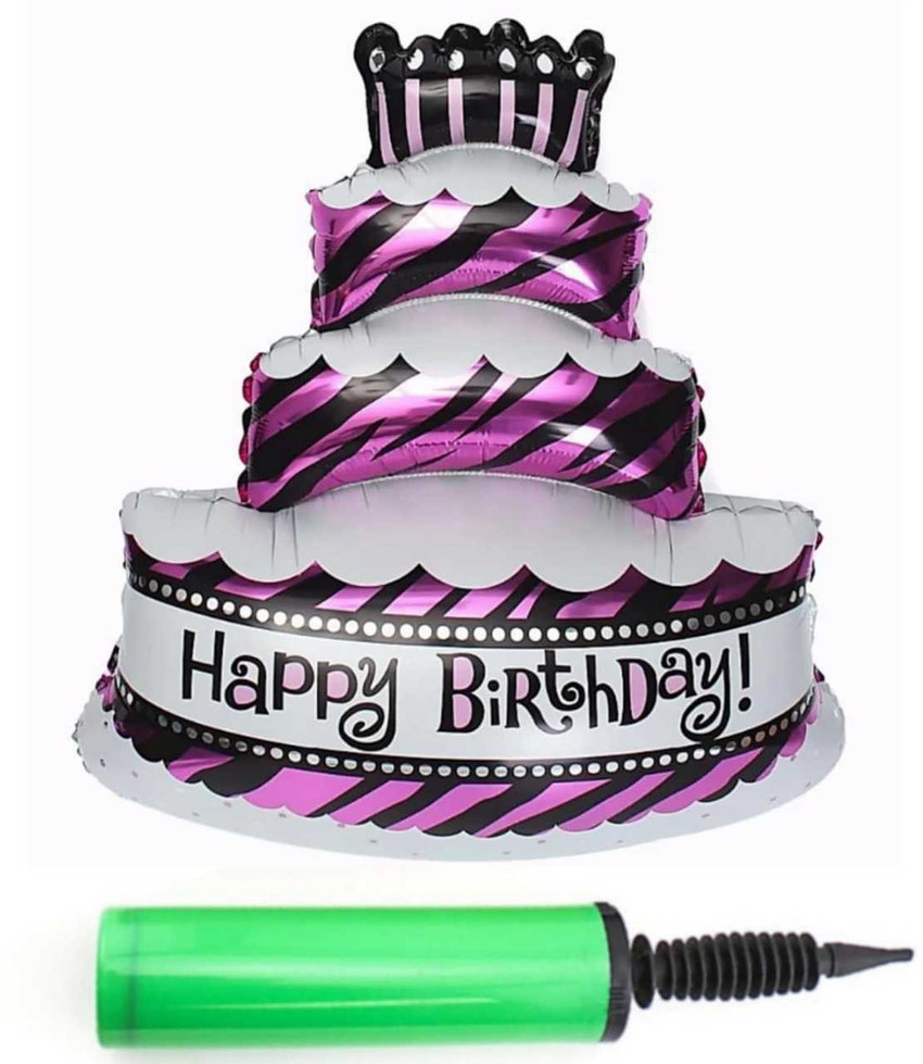 Flipkart.com | Style Mania Solid Pink Color 3D Cake Balloon With ...