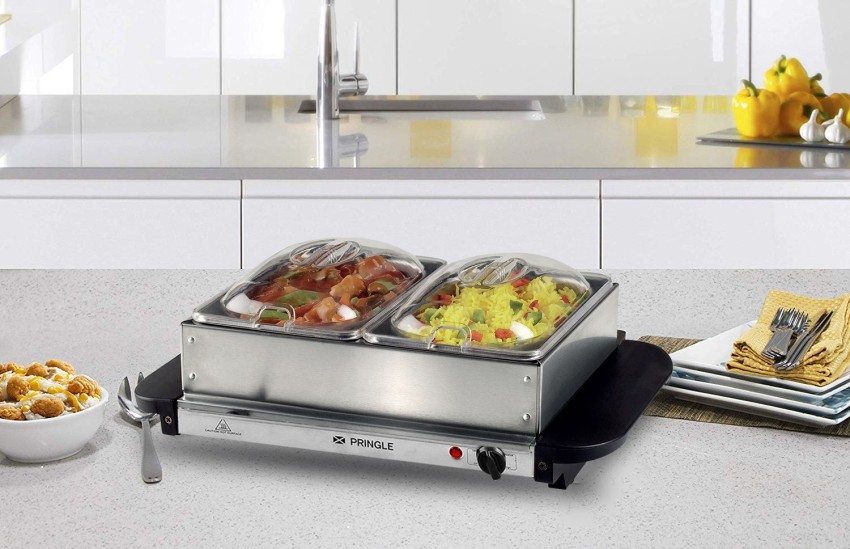 Ovente Electric Buffet Server with 3 Warming Pan, Portable