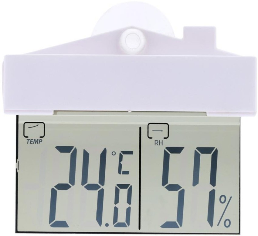 Digital Weather Station Suction Cup Indoor Outdoor Thermometer