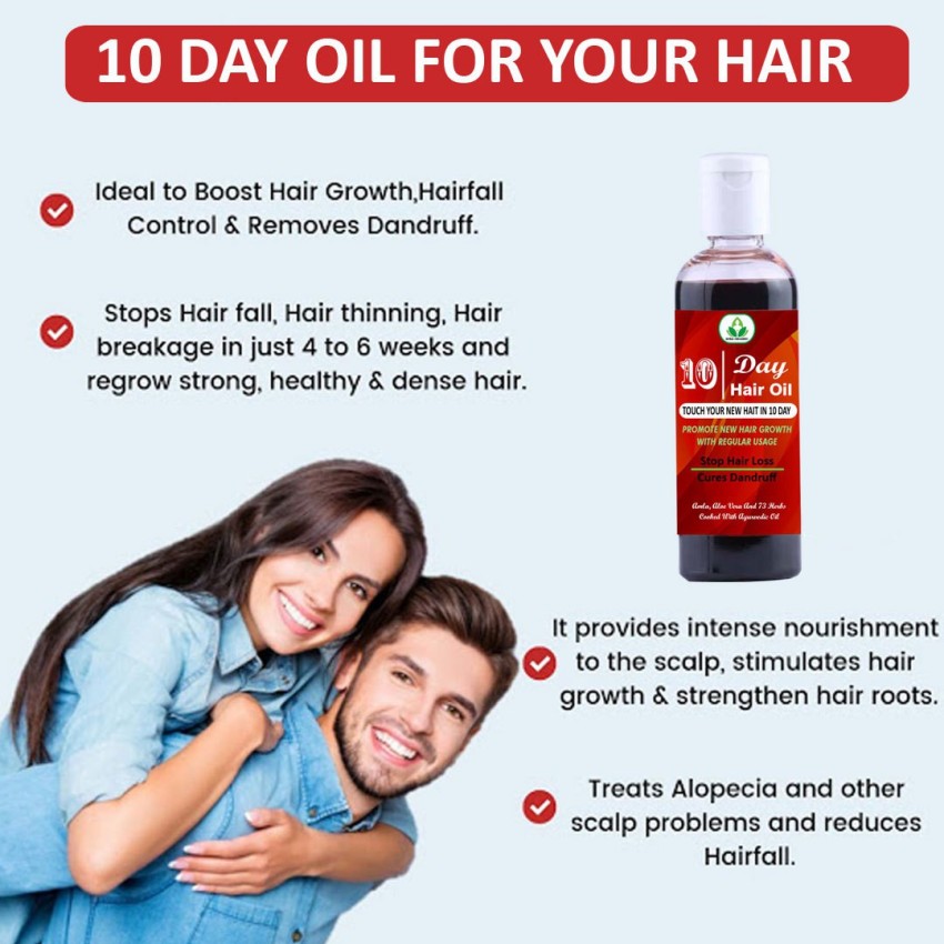 24 DAYS 10 Days 52 Herbs Ayurvedic Hair Oil 60 ml