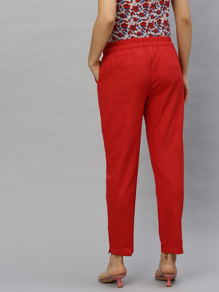 Aggregate 74+ red linen trousers womens best in.duhocakina