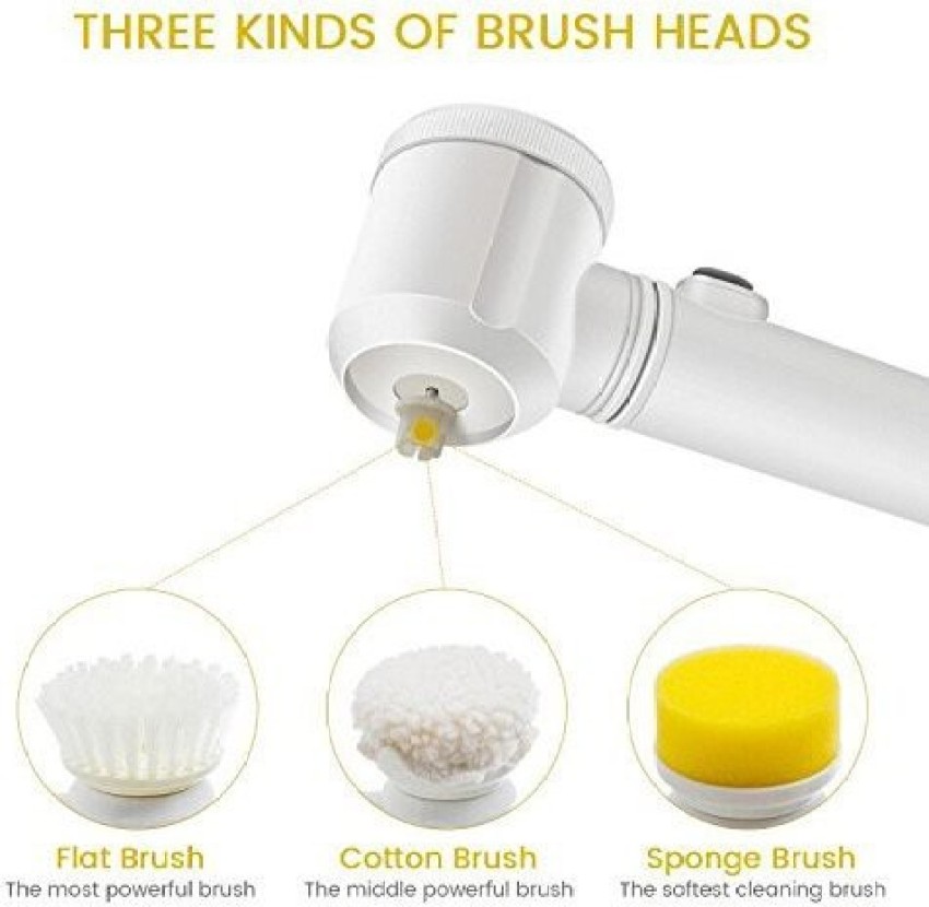 Electric Cleaning Brush 5-in-1 Magic Battery Powered Scrubber for Kitchen  Bathroom Tub Shower Tile Carpet Bidet Sofa 