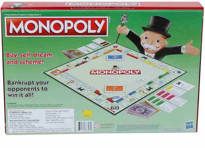 Monopoly Game, Classic Family Board Game for 2 to 6 Players, for Kids Ages  8 and Up