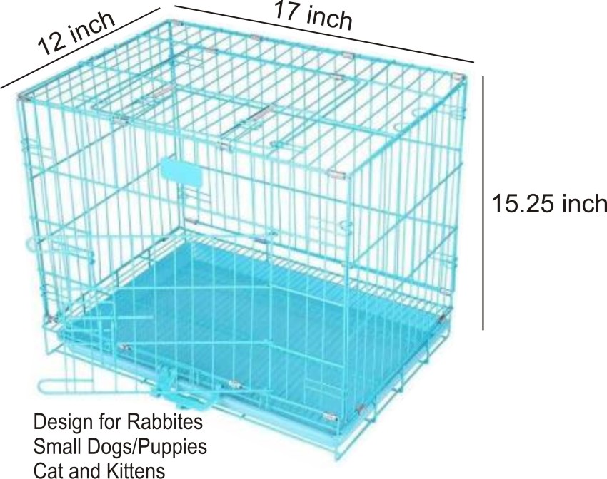 ADIOS High Quality 17 inch Pet Cage Rabbit Puppies Cat Kitten Cage with Removable Tray Hard Crate Pet Crate