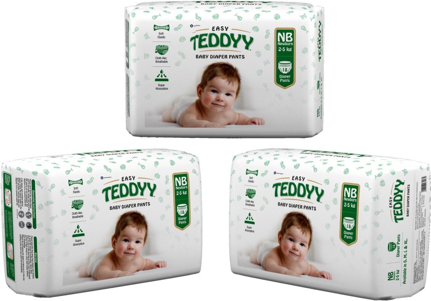 Cotton Easy Teddyy Baby Diaper Pant Age Group 611 Kg Packaging Size 56  Diapers