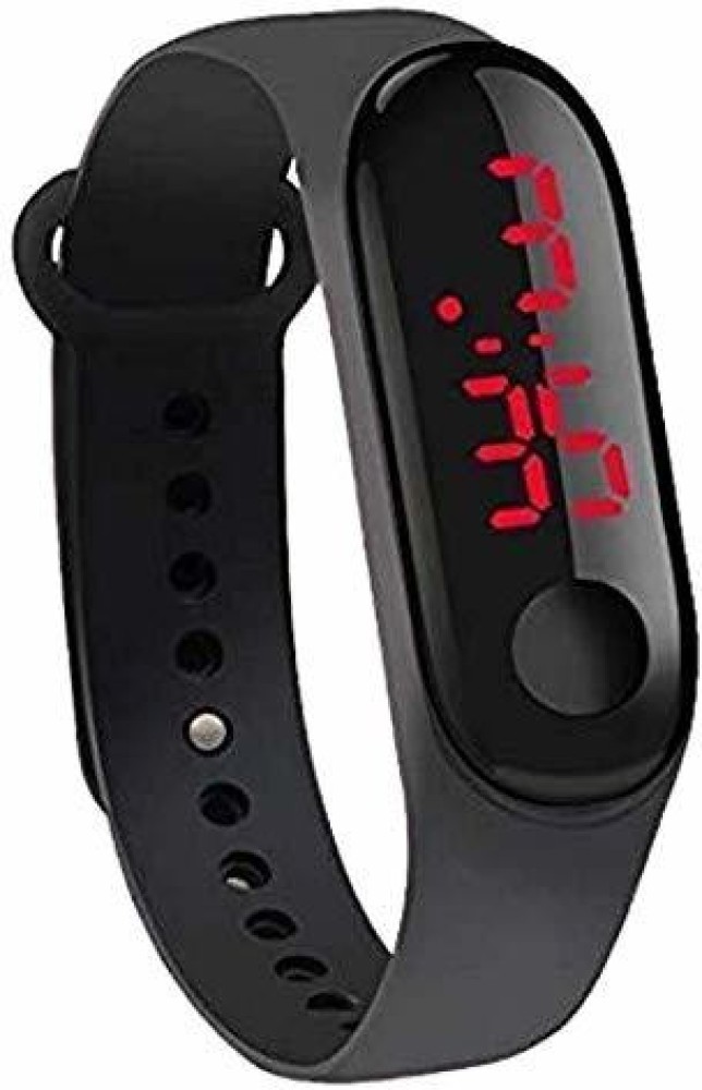 Wrist Band Style LED Watch Bracelet Digital Watch for Kids Red Color