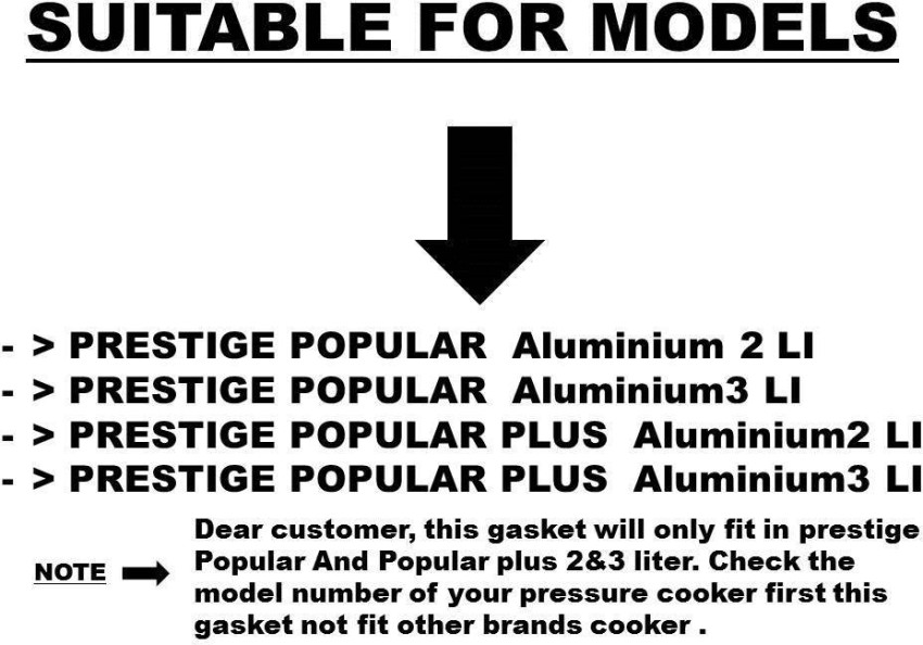 Prestige Popular Aluminium Pressure Cooker, 2 Liters 